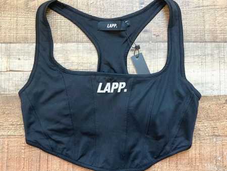 LAPP Black Square Neck Corset Padded Sports Bra NWT- Size L Online