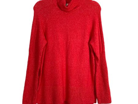 A New Day Red Turtleneck Side Slit Sweater- Size S Online