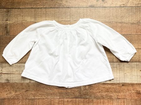 Little Paper Doll White Corduroy Long Sleeve Top- Size 4T Online Hot Sale