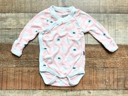 Kickee Pants Pink with Blue Fish Side Button Onesie- Size Preemie Online