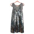 AURA Silver Sequins Shoulder Tie Dress- Size S (sold out online) Discount