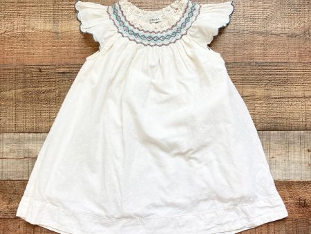 Baybala Cream Swiss Dot Smocked Dress- Size 4T Cheap