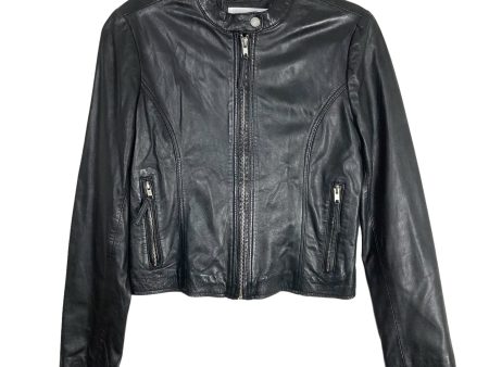 BB Dakota Black Leather Zipper Sleeves Jacket- Size S on Sale