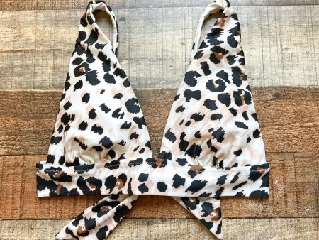 Aerie Animal Print Triangle Padded Bikini Top- Size S (we have matching bottoms) on Sale