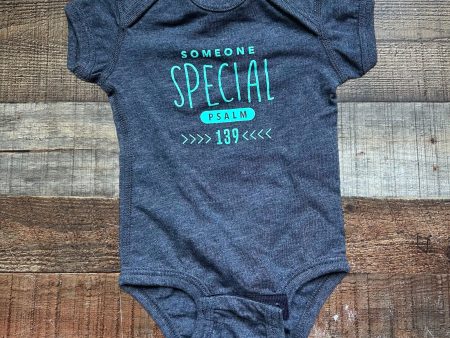 Rabbit Skins Charcoal Someone Special Psalm 139 Onesie- Size 6M Online Sale