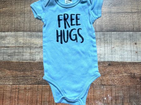 PS Blue Free Hugs Onesie- Size 0-3M For Cheap