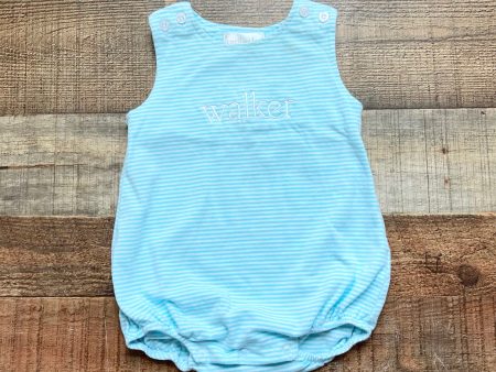 Cecil and Lou Aqua White Striped Walker Bubble- Size 6M Online