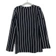 Only Little Once Black White Striped with Button Detail and Roll Tab Sleeves Top-Size 4 Online Hot Sale