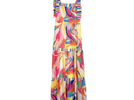 AURA Colorful Tie Shoulder Strap Maxi Dress NWT- Size S Online