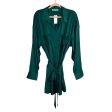 Abercrombie & Fitch Green Satin with Tie Belt Relaxed Shirt Dress NWT-Size XL (sold out online) Online Hot Sale