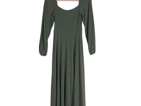 Carly Jean Olive Ribbed Dress- Size S Online