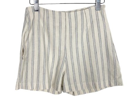 Albion Cream and Blue Striped Linen Shorts- Size XS (see notes, we have matching top) For Sale