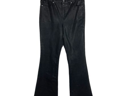 Scoop Black Coated High Rise Flare Jeans- Size 10 (Inseam 32.5”) For Sale