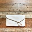 Urban Expressions Metallic Cream Fold Over Zip Clutch with Chain Strap NWT Supply