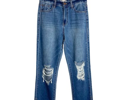 Nature Denim Distressed Slit Hem Jeans- Size 5 26 (Inseam 25”) Discount