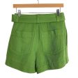 Vince Green Linen Blend Belted Shorts- Size 0 Online Hot Sale