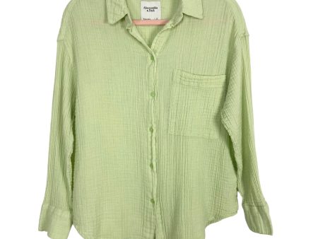 Abercrombie & Fitch Light Mint Gauze Button Up- Size S (see notes) Sale