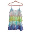 Buddy Love Rainbow Sequin Tiered Disco Dress NWT- Size L (see notes, sold out online) Supply