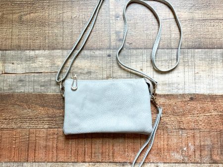 No Brand Grey Three Compartment Zipper Crossbody (see notes) Online