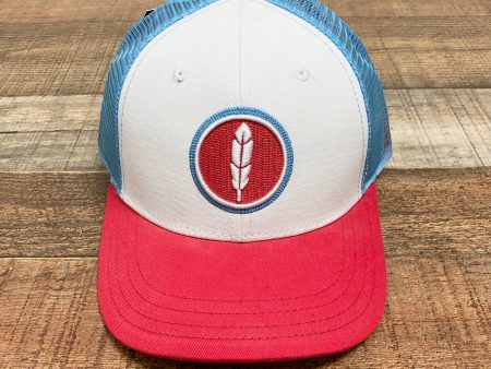 Land of Thee Red White Light Blue Feather Baseball Cap NWT Sale