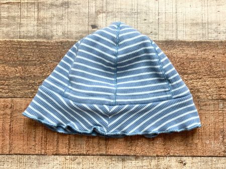 Maison Me Baby Blue White Striped Baby Hat- Size 6-12M Hot on Sale