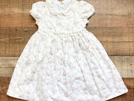 Edgehill Collection Ivory with Light Pink Light Blue Floral Print Dress- Size 4T Discount