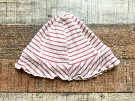 Maison Me Baby Beige Magenta Striped Baby Hat- Size 0-6M For Discount