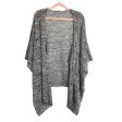 Loveapella Black White Space Dye Open Poncho Style Cardigan- Size XL For Sale