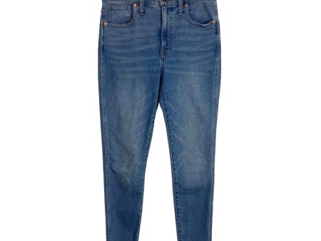 Madewell Medium Wash 10  High-Rise Skinny Raw Hem Jeans- Size 28 (Inseam 28 ) Hot on Sale