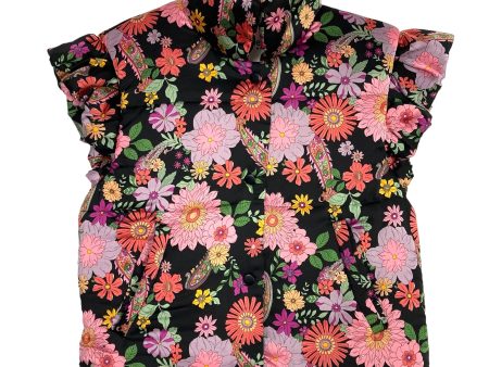 &merci Black Floral Ruffle Vest NWT- Size S (sold out online) Hot on Sale