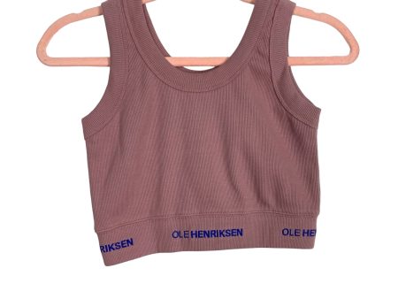 Ole Henriksen Mauve Ribbed Cropped Tank- Size XL Hot on Sale