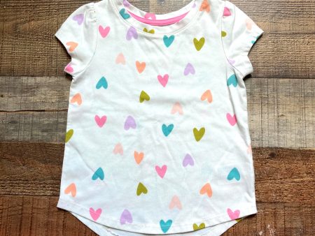 Cat and Jack Toddler Girl s Heart Print Top- Size 4T (we have matching shorts) Cheap