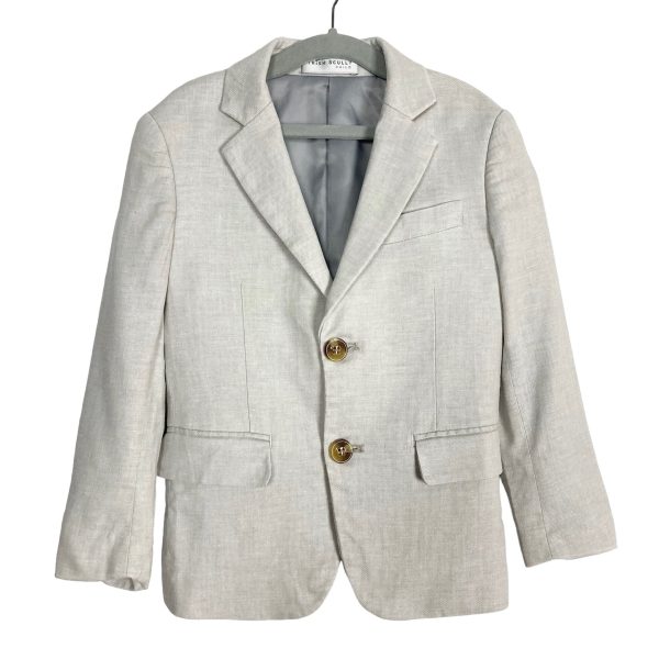 Trish Scully Child Light Gray Linen Blend with Pants and Vest and Blazer 3 Piece Suit-Size 3 (see notes, sold as a set, sold out online) Sale