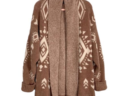 Very J Camel Aztec Print Cardigan- Size S Sale