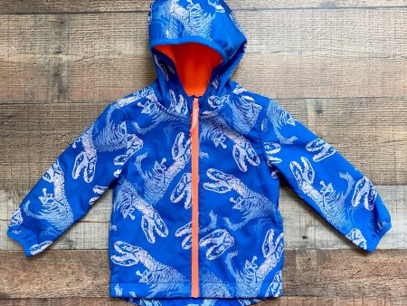 Cat & Jack Blue Dinosaur with Orange Fleece Lining Jacket- Size 2T Discount