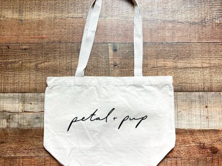 Petal + Pup Canvas Tote Online now