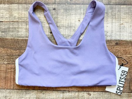 Splits59 Lavender White Striped Ella Airweight Bra NWT- Size S (sold out online, we have matching leggings) Online Sale