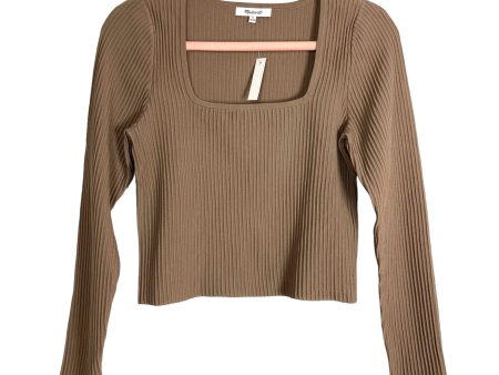 Madewell Mocha Ribbed Square Neck Top NWT- Size M Online now