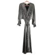 AURA Metallic Silver Belted Slit Dress NWT- Size XS (sold out online) Online Hot Sale