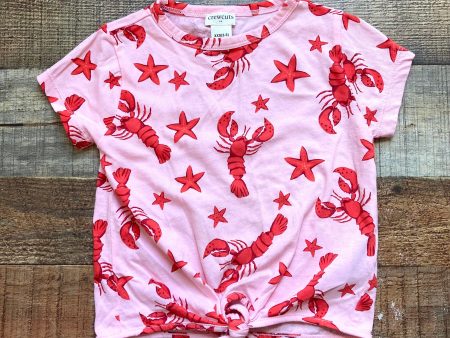 Crewcuts Toddler Girl s Pink Lobster Print Front Twist Top- Size XXS (2-3, we have matching shorts) Fashion