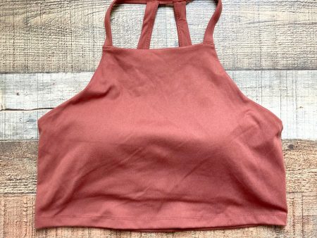 Gilly Hicks Brown Strappy Go Recharge Moisture Wicking High Neck Padded Sportlette NWT- Size XL Supply