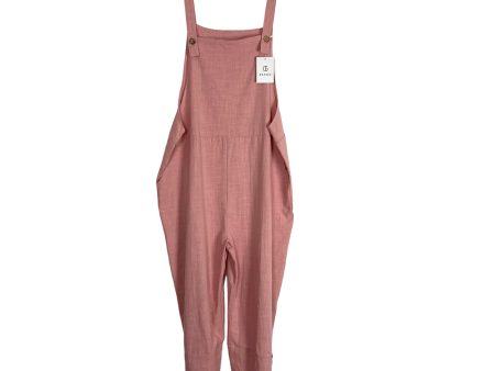 Flygo Blush Linen Blend Overalls NWT- Size XL Online now