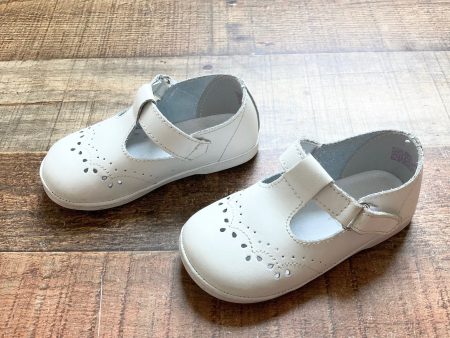 Angel White Leather T-Strap Mary Janes- Size 6 Online now