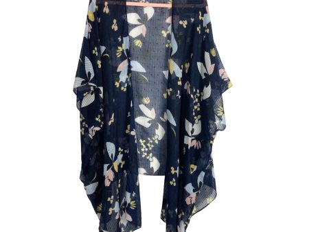 A New Day Navy Printed Sheer Kimono- Size OSFM Supply