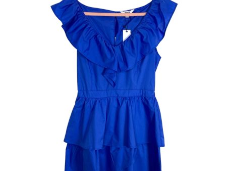 BB Dakota by Steve Madden Blue Ruffle Summer Sunset Dress NWT- Size L For Cheap