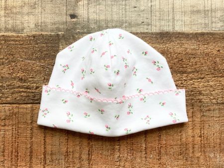 Kissy Kissy White with Tiny Roses Baby Hat- Size S (see notes, we have matching outfit) Hot on Sale