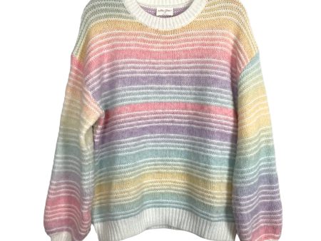 Allie Rose Cream and Pastel Sweater- Size M Sale