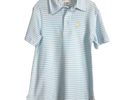 Beaufort Bonnet Company Light Blue White Striped Polo- Size 4T Fashion