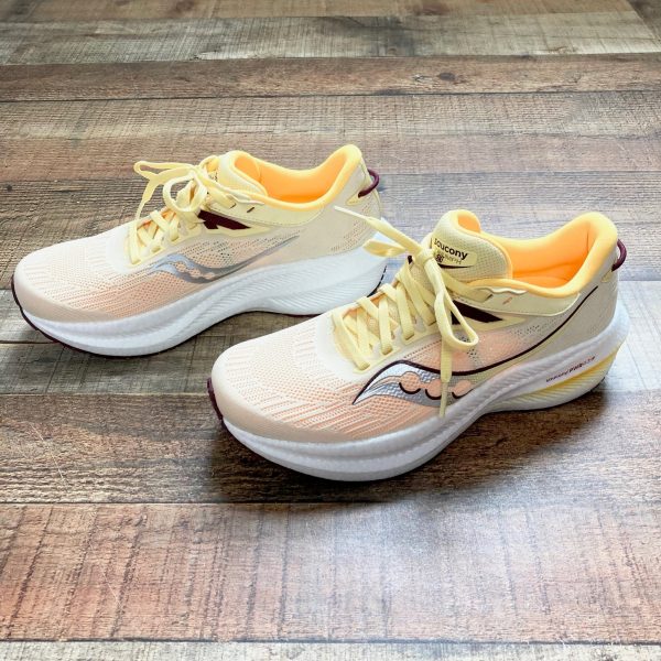 Saucony Triumph 21 Yellow Wine Sneakers- Size 7.5 Online now