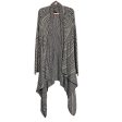 Jessica Simpson Black and White Waterfall Front Cardigan- Size L Online Hot Sale